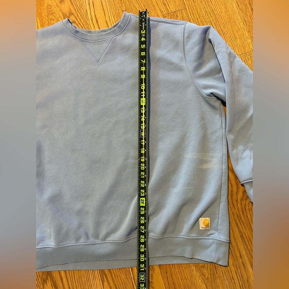 Carhartt Blue‎ Crewneck Sweater Classic Casual Design 3XL Loose Fit Working Man - Picture 2 of 7